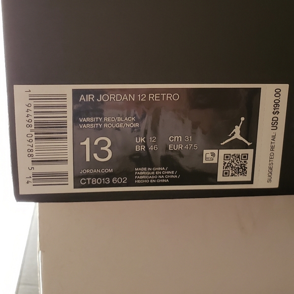 Nike Air Jordan Retro 12 reverse flu Deadstock 13 - Picture 5 of 5